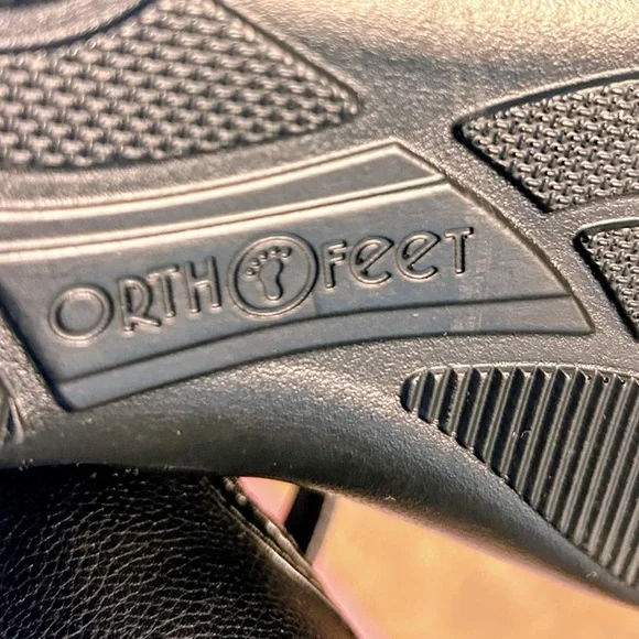 Orthofeet 865 Celina Black Leather Mary Jane Orthopedic Shoes Size 9.5 EE - Picture 4 of 5